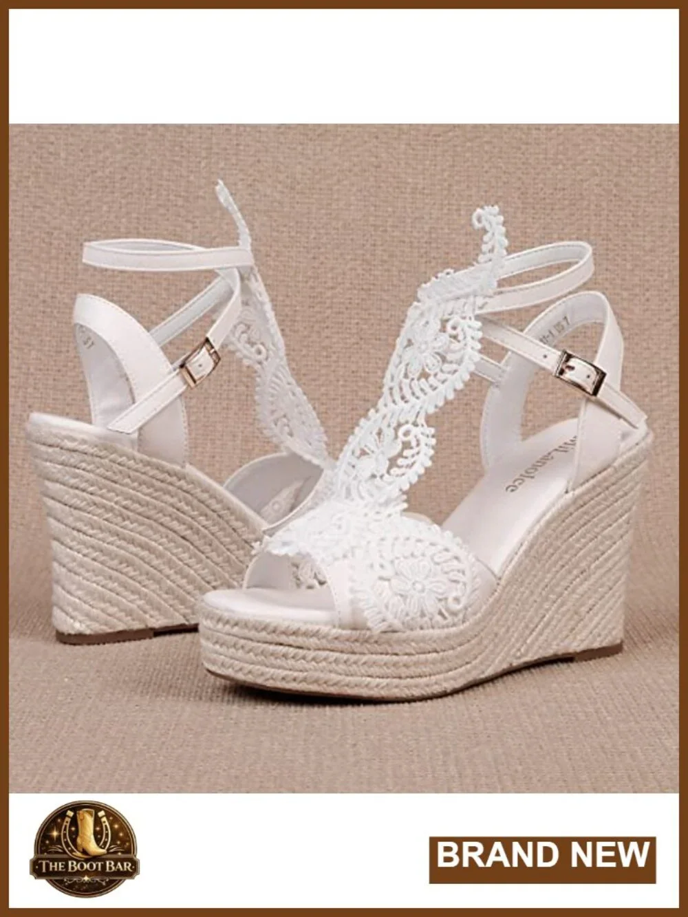 Platform Sandals Wedge Open Toe Ankle Strap Lace Wedding Shoes Bridesmaid PU
